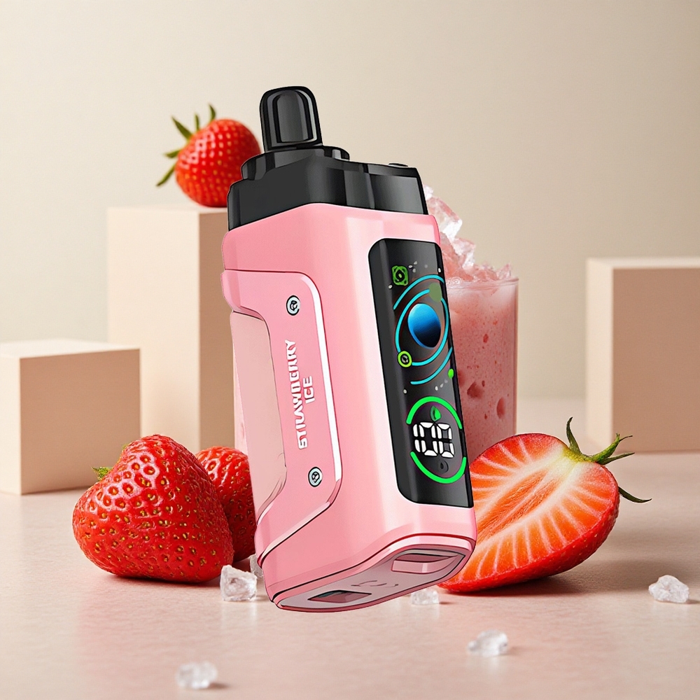 Razz Bar 45000 Puffs Sigaretta elettronica usa e getta Fragola Ghiaccio con Bobina Mesh 1.0 Ohm