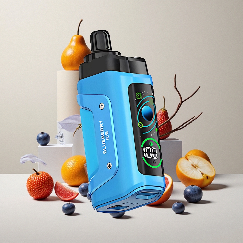 Razz Bar 45000 Puffs Sigaretta elettronica usa e getta Mirtillo Ghiaccio Blu con Bobina Mesh 1.0 Ohm e Flusso d'Aria Regolabile