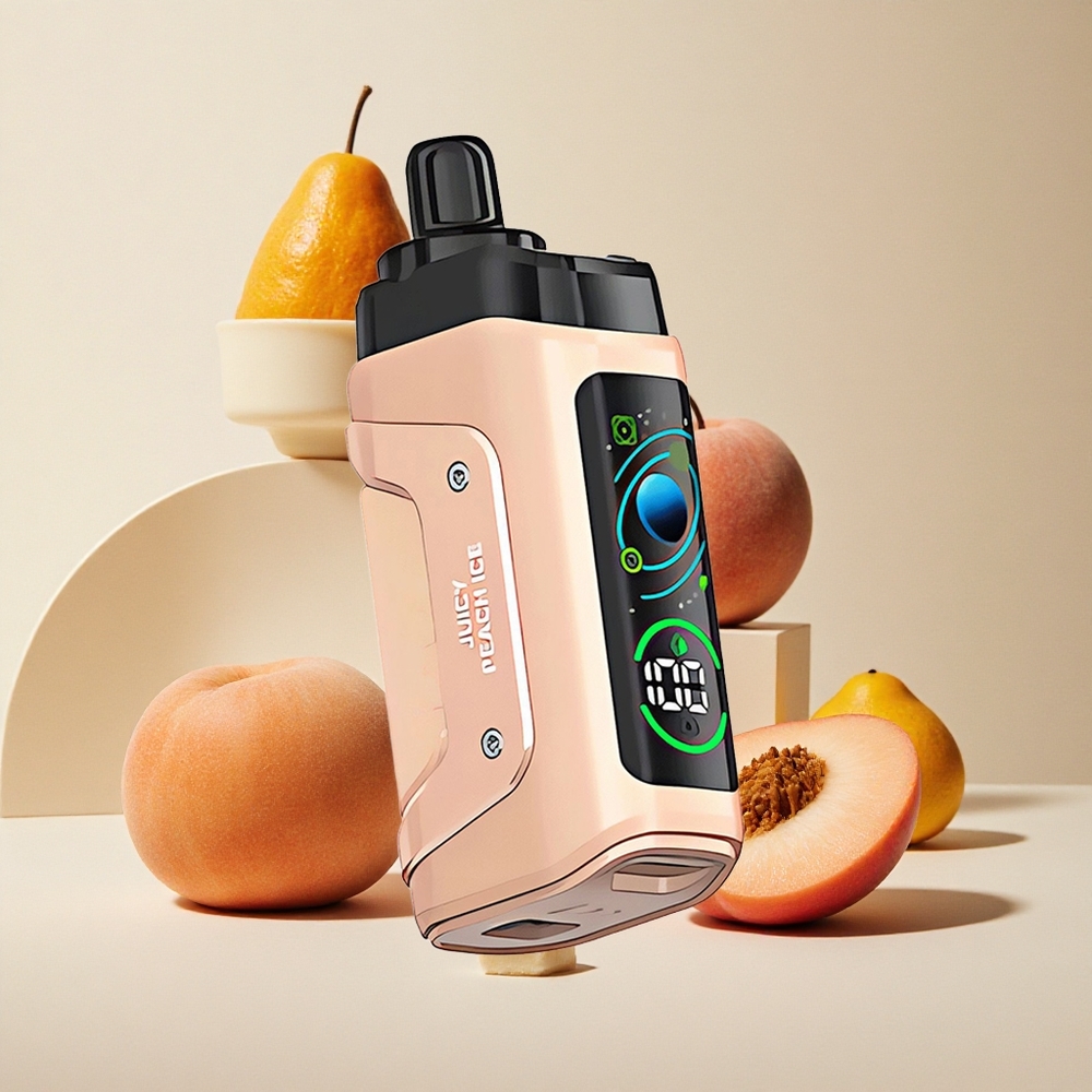 Razz Bar 45000 Puffs Sigaretta elettronica usa e getta Pesca Succosa Ghiaccio con Bobina Mesh 1.0 Ohm e Ricarica Type-C