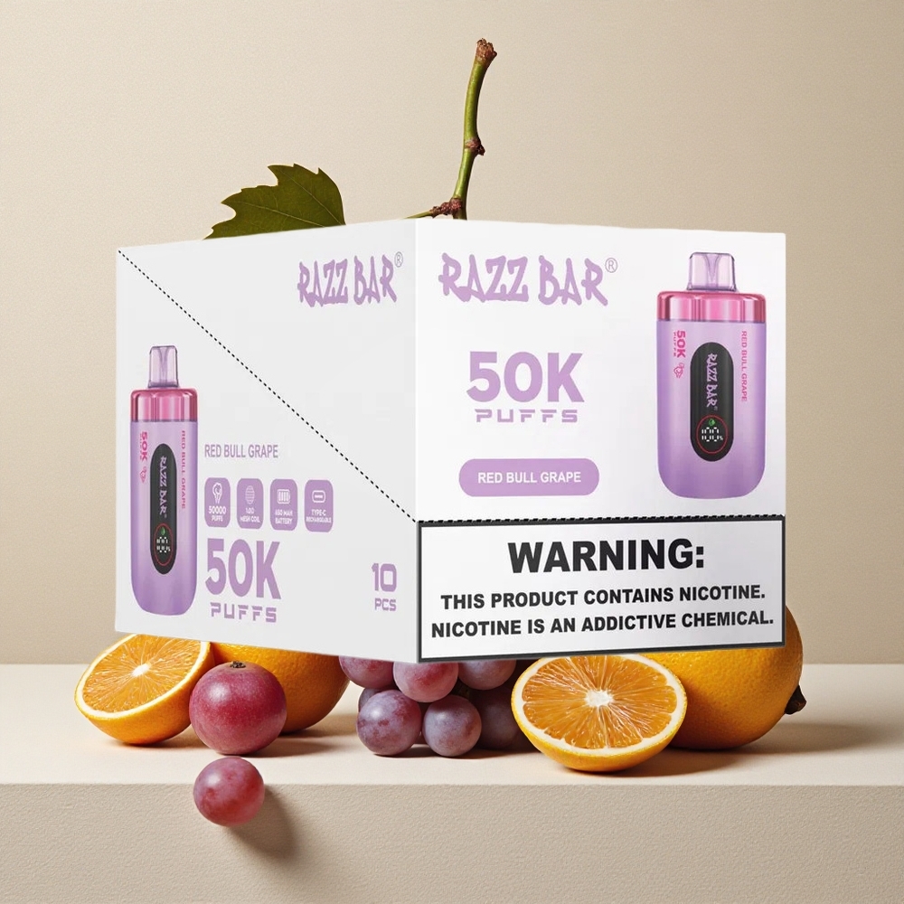 Razz Bar 50K Puffs Sigaretta elettronica usa e getta Toro Uva con 50000 Puffs e Batteria Ricaricabile 650mAh