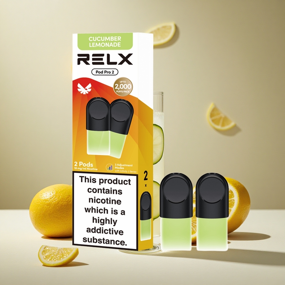 RELX Pod Pro 2 Bevanda-Cetriolo Limonata 1.8% Nicotina 600 Tiri 1.9ml