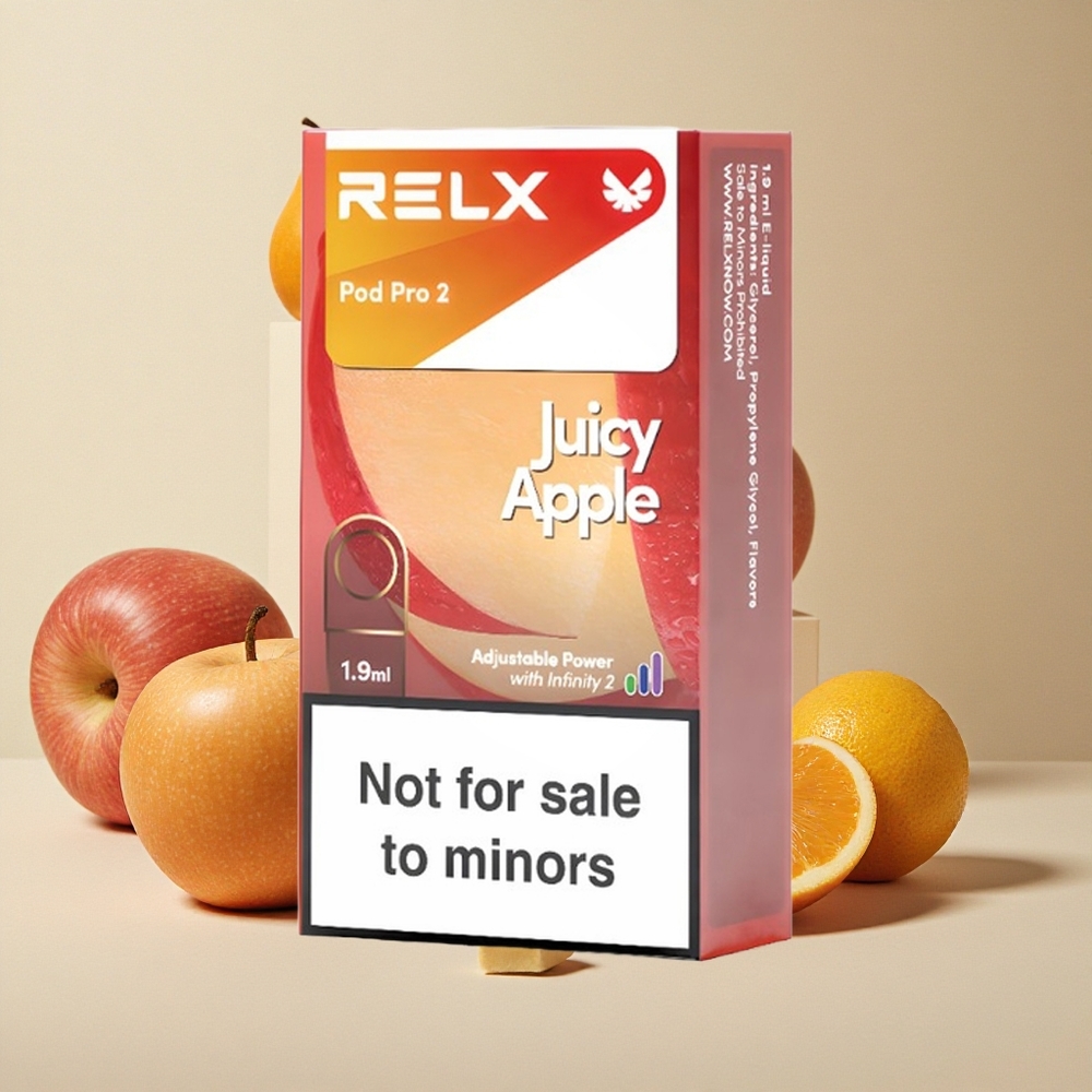 RELX Pod Pro 2 Bocche 1 Mela Succosa 0% Nicotina 600 Tiri 1.9ml