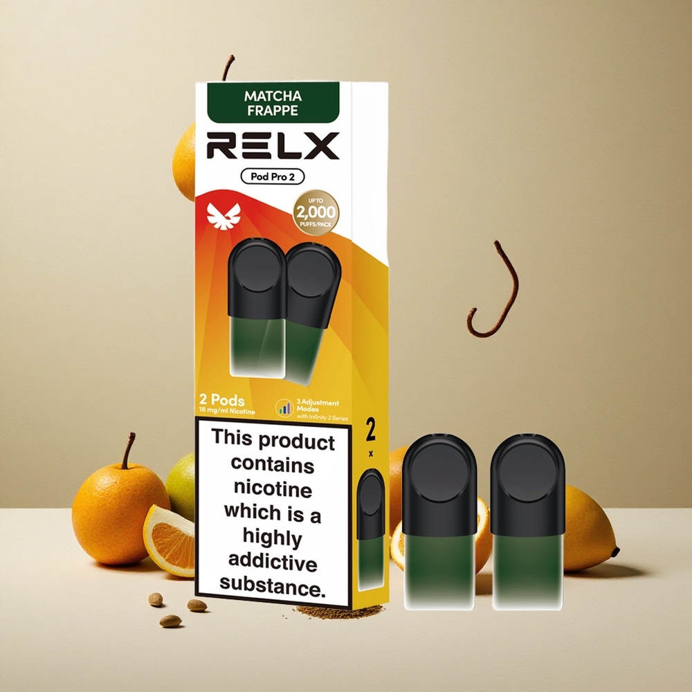RELX Pod Pro 2 Tè-Matcha Frappé con 1,8% Nicotina e 600 Boccate