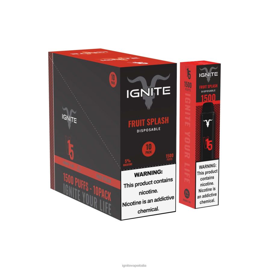 IGNITE V15 penna vaporizzatore confezione da 10 668PR100 spruzzata di frutta IGNITE vape sales