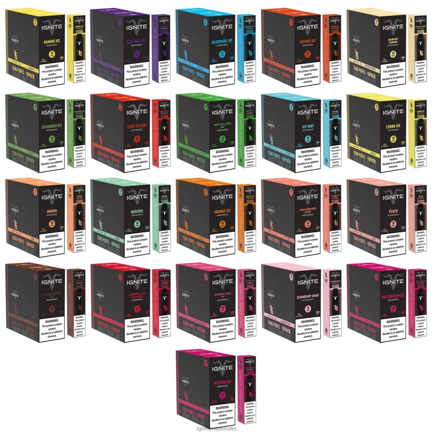 IGNITE V15 penna vaporizzatore confezione da 10 668PR103 mentolo IGNITE italia