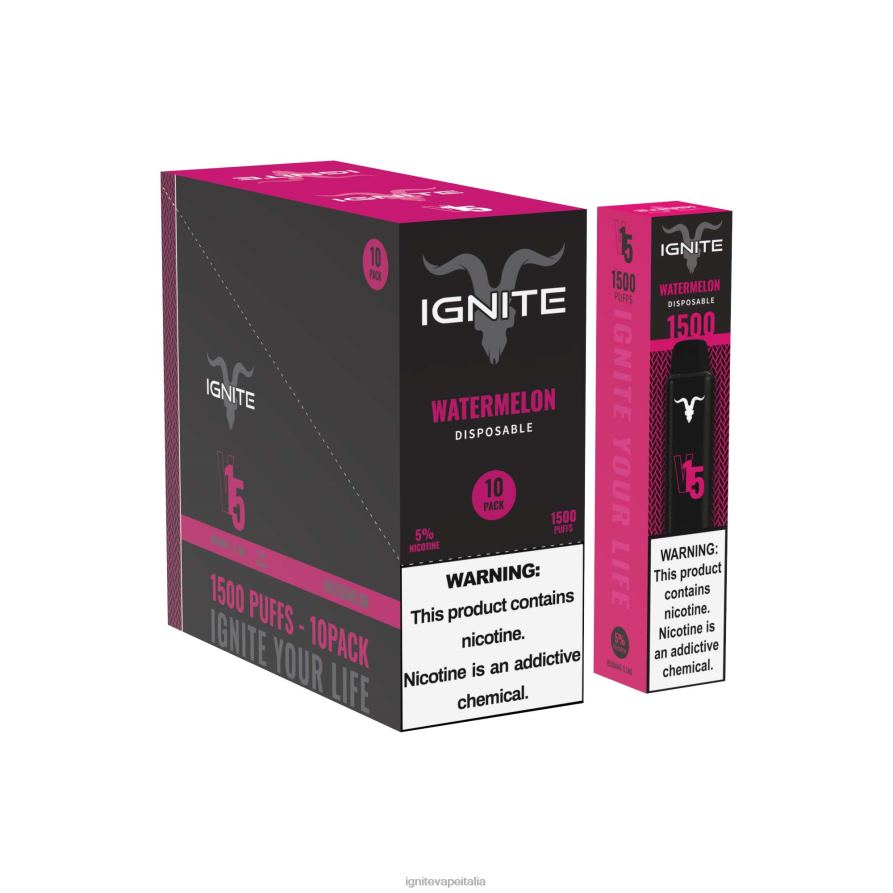 IGNITE V15 penna vaporizzatore confezione da 10 668PR104 anguria mela fragola IGNITE vape roma