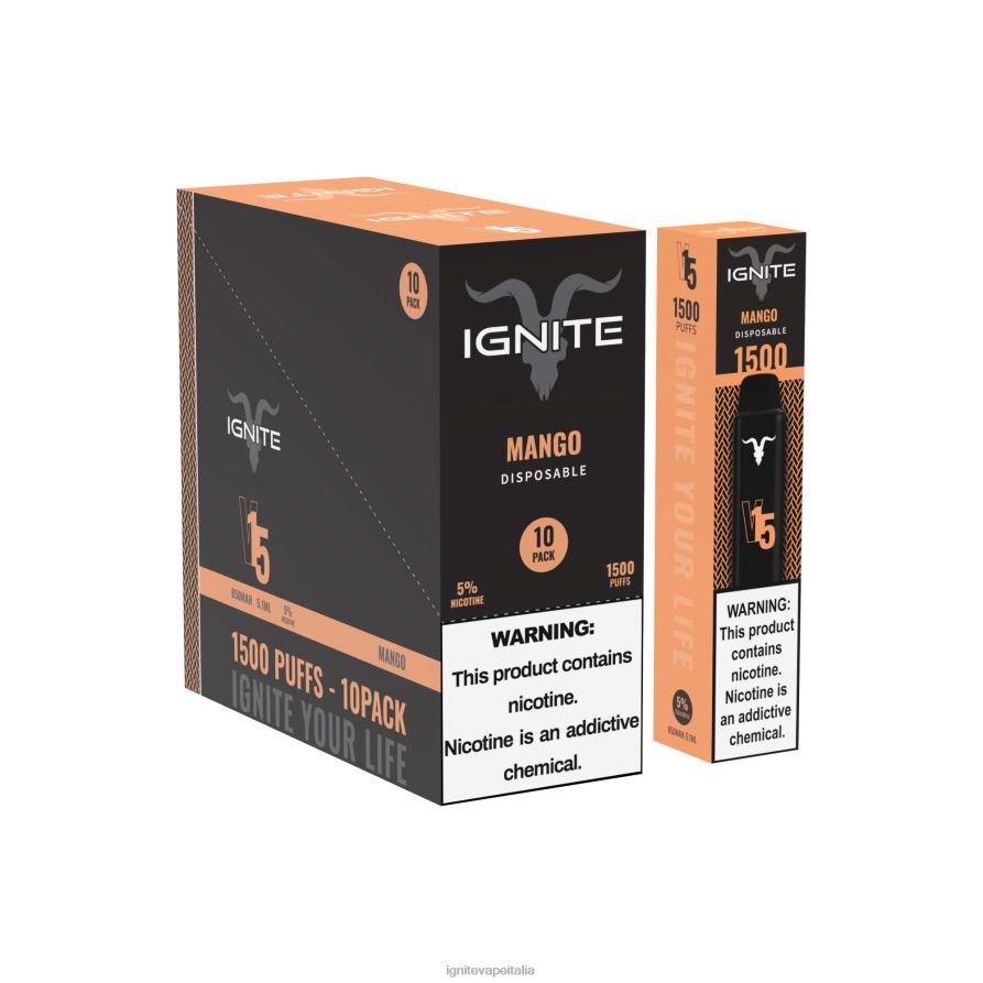 IGNITE V15 penna vaporizzatore confezione da 10 668PR105 ghiaccio di guava alla fragola IGNITE vape milano