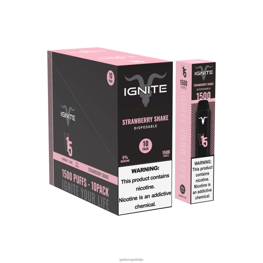IGNITE V15 penna vaporizzatore confezione da 10 668PR105 ghiaccio di guava alla fragola IGNITE vape milano