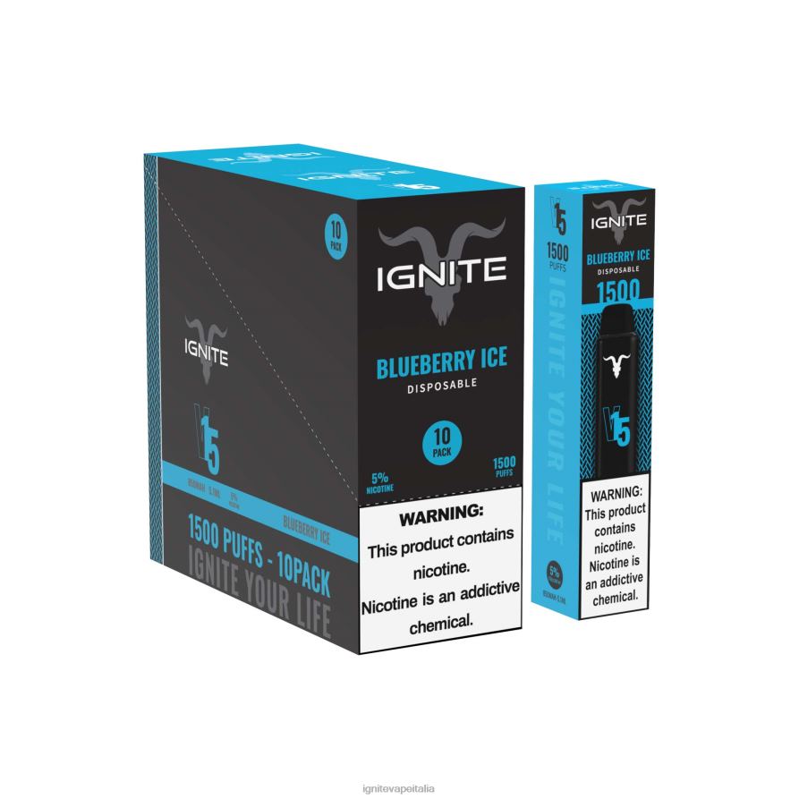 IGNITE V15 penna vaporizzatore confezione da 10 668PR105 ghiaccio di guava alla fragola IGNITE vape milano