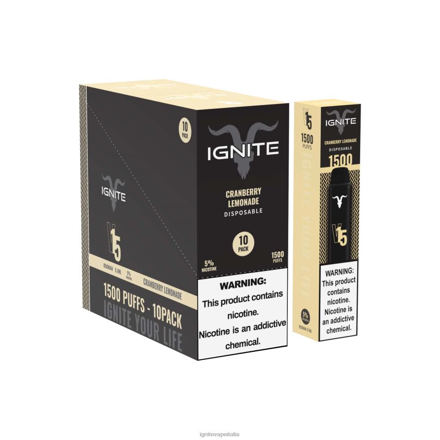 IGNITE V15 penna vaporizzatore confezione da 10 668PR105 ghiaccio di guava alla fragola IGNITE vape milano