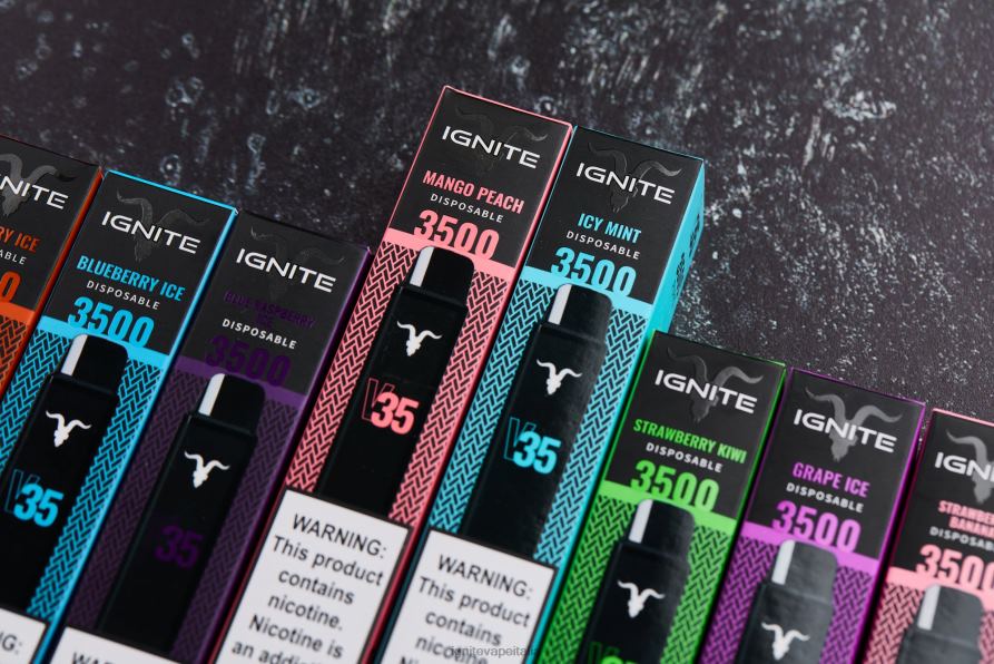 IGNITE V35 penna vaporizzatore confezione da 10 668PR16 ghiaccio alla banana IGNITE vape reviews