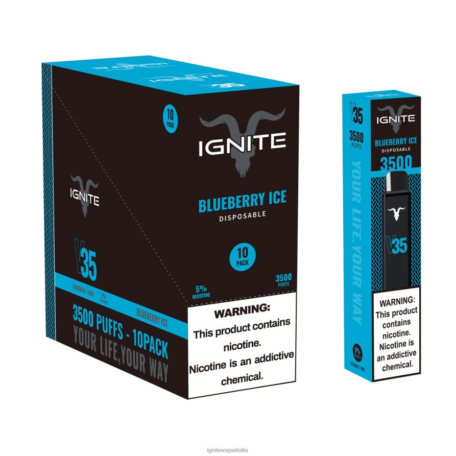 IGNITE V35 penna vaporizzatore confezione da 10 668PR16 ghiaccio alla banana IGNITE vape reviews