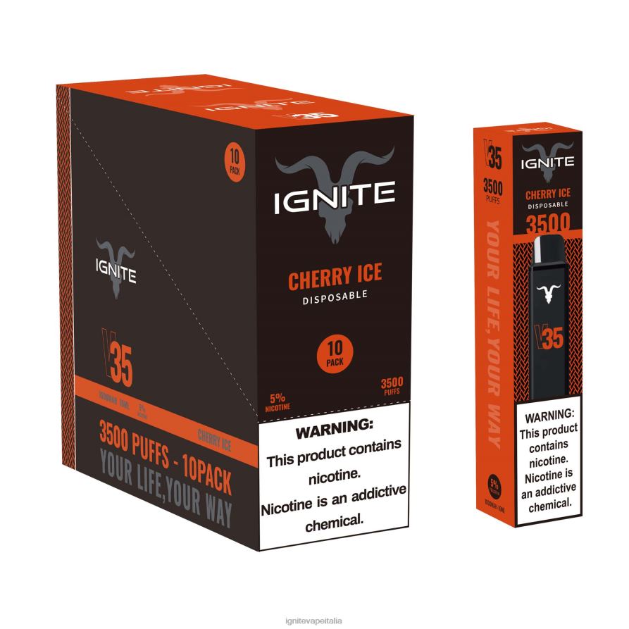 IGNITE V35 penna vaporizzatore confezione da 10 668PR16 ghiaccio alla banana IGNITE vape reviews