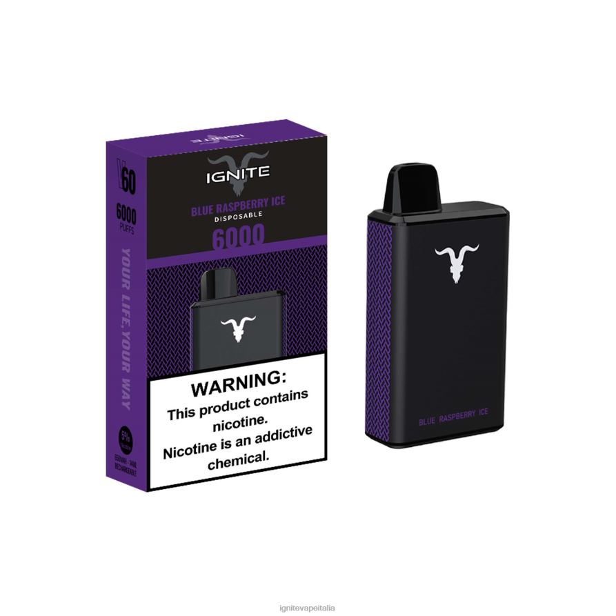 IGNITE V60 penna vaporizzata 668PR30 ghiaccio al lampone blu IGNITE vape sales