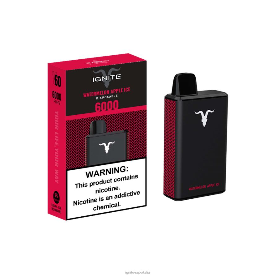 IGNITE V60 penna vaporizzata 668PR39 ghiaccio di mela e anguria IGNITE pods review