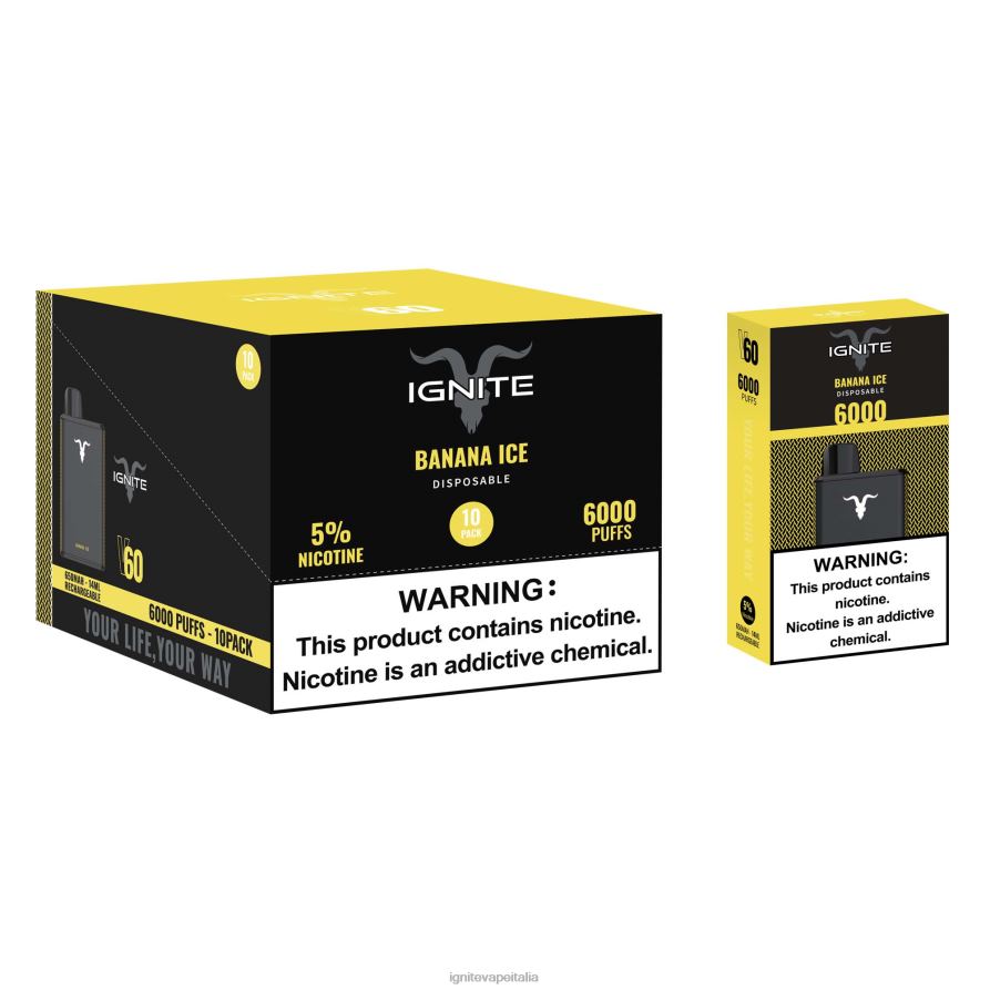 IGNITE V60 penna vaporizzatore confezione da 10 668PR17 gelato alla ciliegia IGNITE vape shop