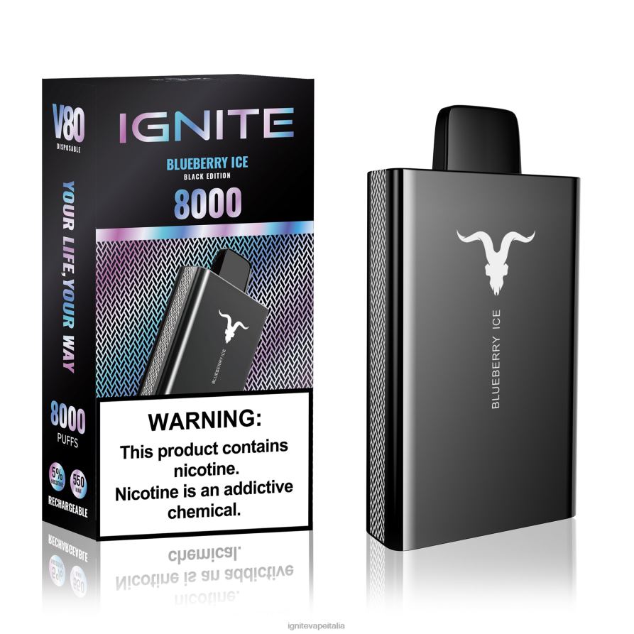 IGNITE V80 penna vaporizzata 668PR41 ghiaccio al mirtillo IGNITE vape italia