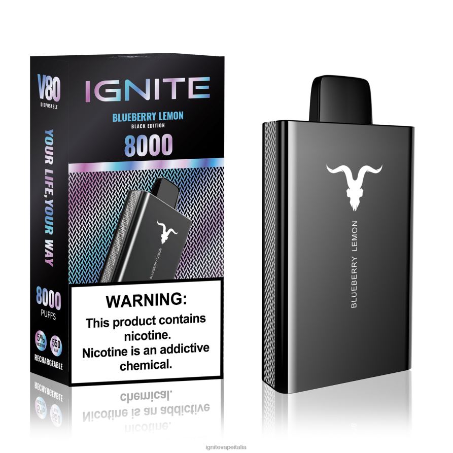 IGNITE V80 penna vaporizzata 668PR42 mirtillo limone IGNITE in italian