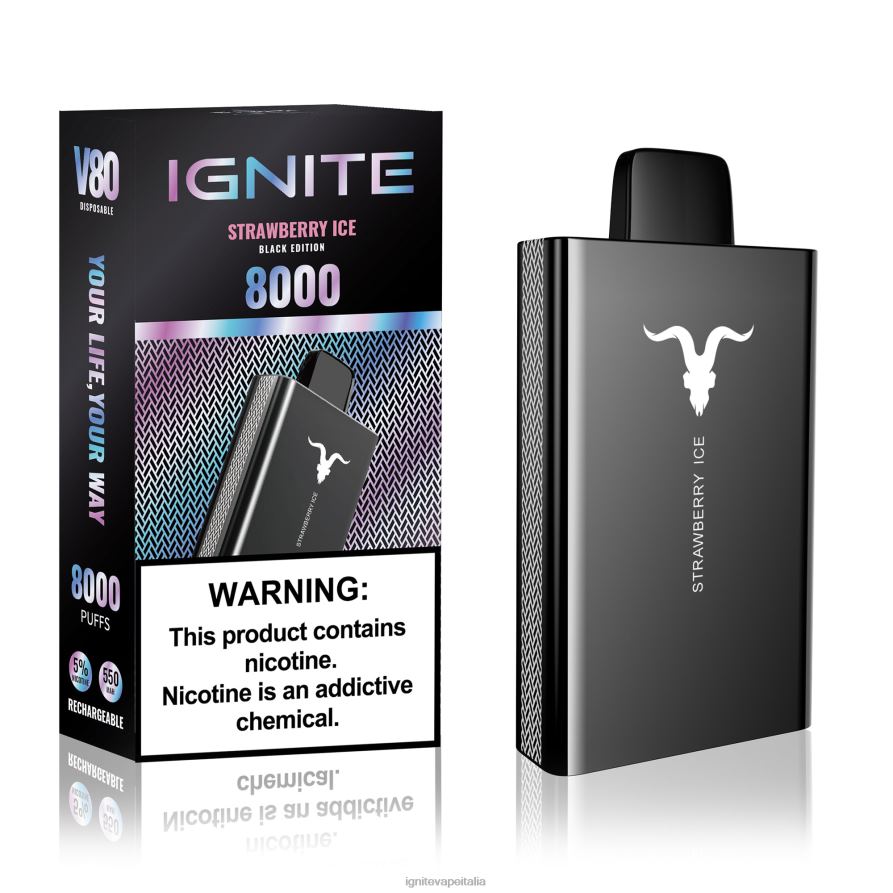 IGNITE V80 penna vaporizzata 668PR50 ghiaccio alla fragola IGNITE vape sales