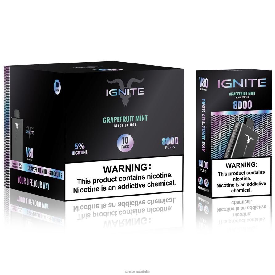 IGNITE V80 penna vaporizzatore confezione da 10 668PR62 kiwi acido del frutto della passione IGNITE in italian